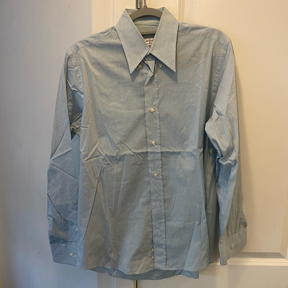Blue / Green Checkered Yves Saint Laurent Button Down